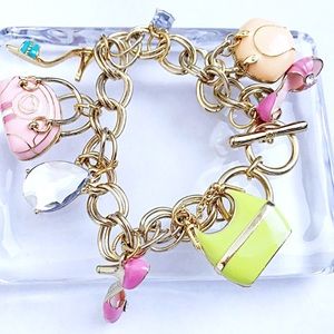 NWOT Charm Bracelet Purses, Heels + More Darling Charm Bracelet